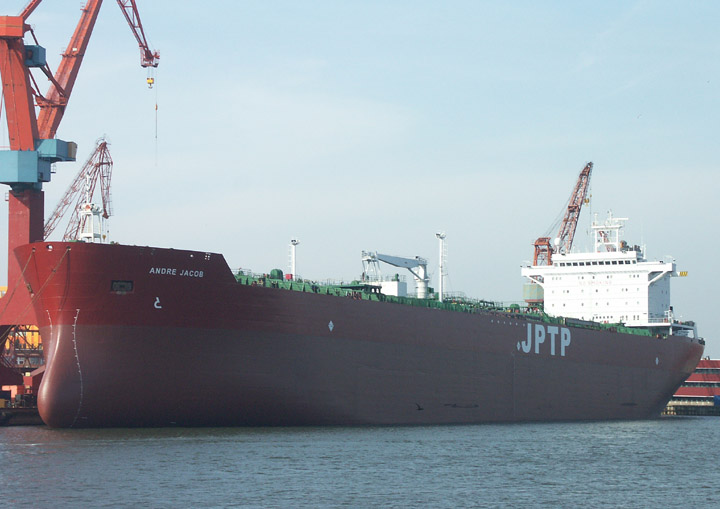 Andre Jacob, newly refitted, just out of dry dock