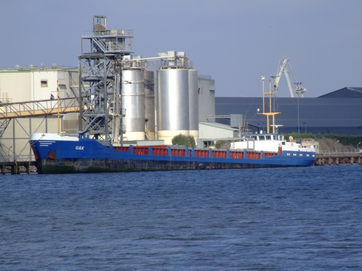 Coaster Oak moored in Amsterdam