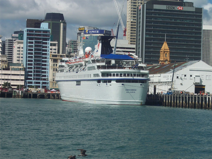 Passenger ship Van Gogh in Auckland, New Zealand