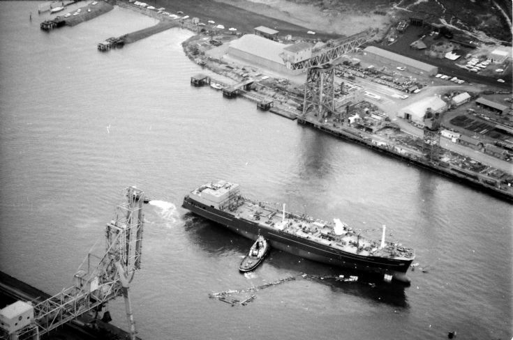 Aerial photo of Seaway Prince launching