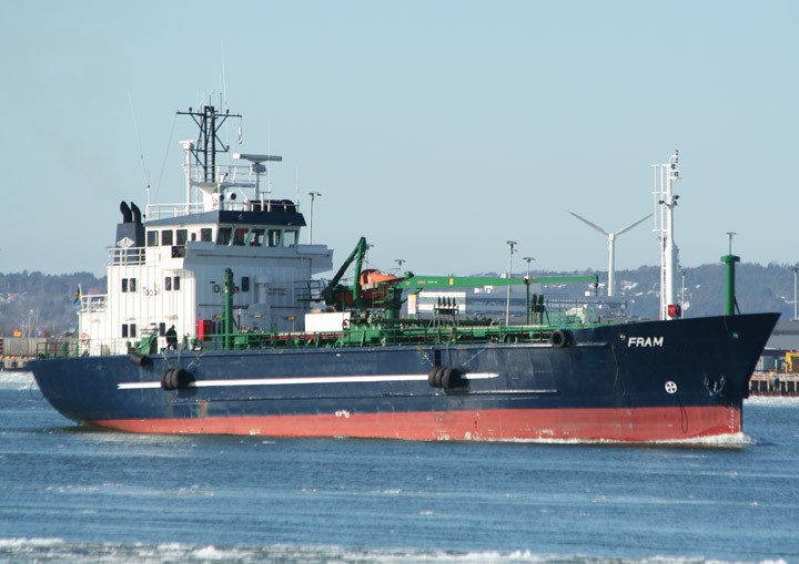 Fram entering Gothenburg, Sweden