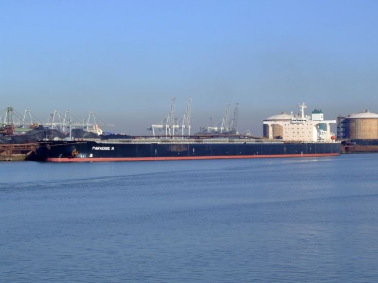 Fully loaded bulk carrier