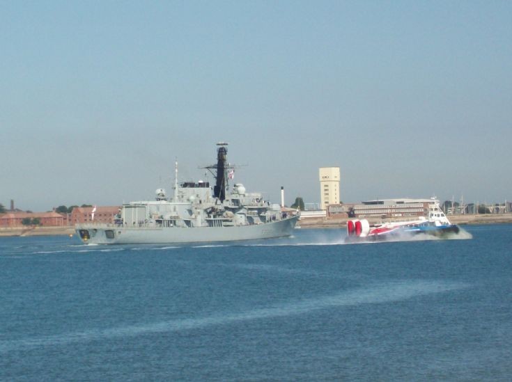 H.M.S.  RICHMOND. &  HOVERCRAFT