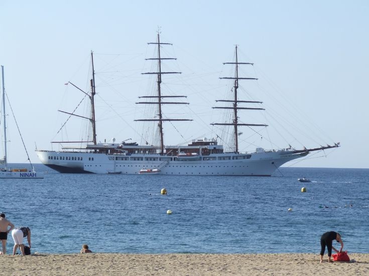 Sea Cloud II at Saint Tropez.