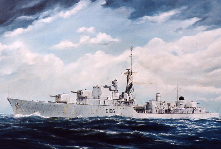 Painting of the HMS Decoy
