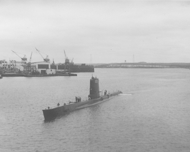 HMS/M Auriga S69 submarine at Halifax,NS 1960