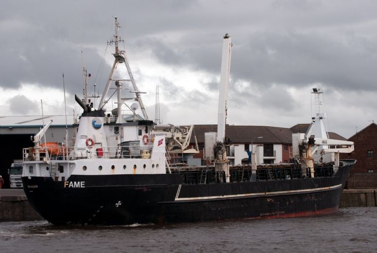 Fame about to dock