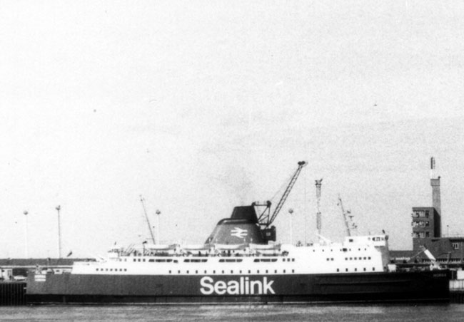 A Sealink ferry in port