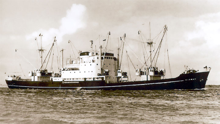 MV Burwah at sea
