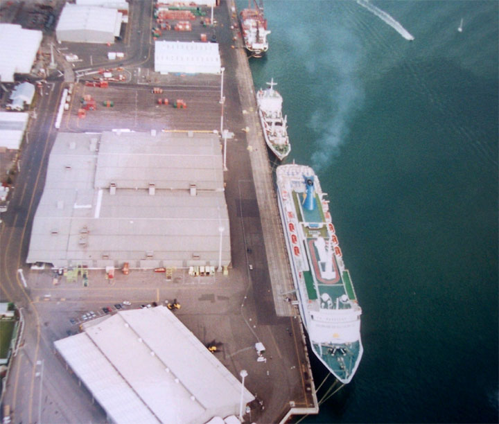 Tauranga harbour, New Zealand from the sky