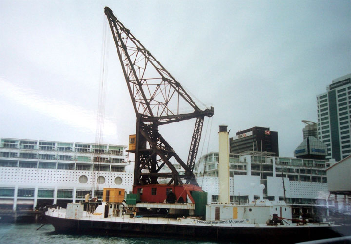 old floating steam crane